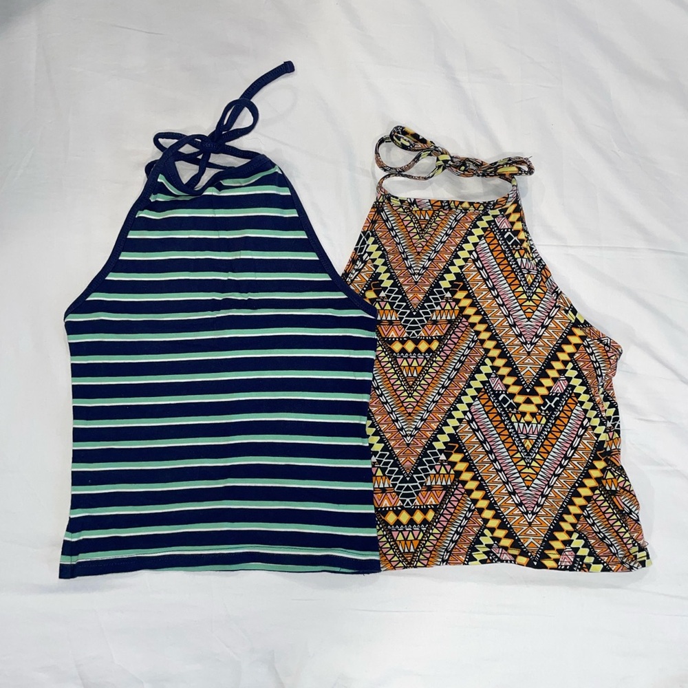H&M Striped and Patterned Halter Tops